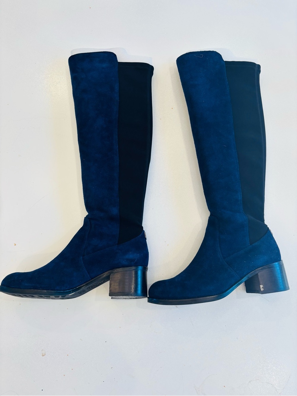 Vince Camuto Tall Leather Suede Over-the-Knee Boots in Deep Teal Blue size 7 - Picture 13 of 13